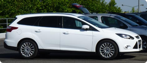 Ford Focus stationcar som udlejningsbil