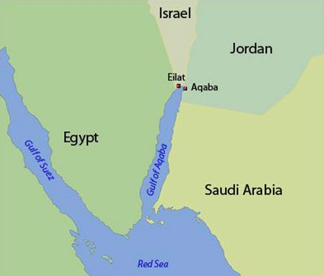 Kort Aqaba-golfen