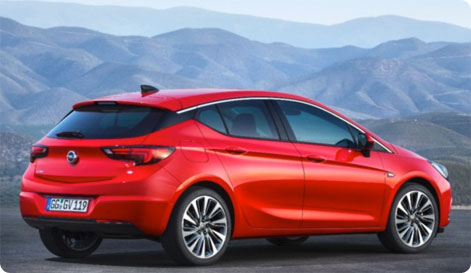 Opel Astra Hatchback som udlejningsbil